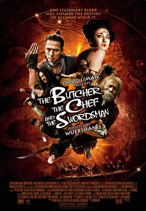 The Butcher, the Chef and the Swordsman Movie Poster, 2010, Actress: Kitty Zhang Yuqi, Chinese Film