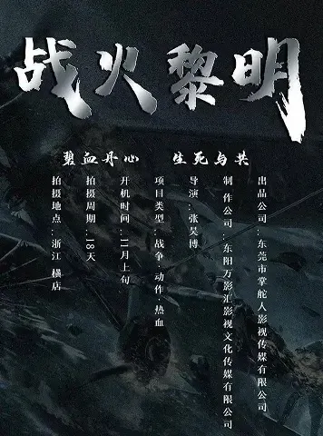 Dawn of War Movie Poster, 2021 战火黎明 Chinese film