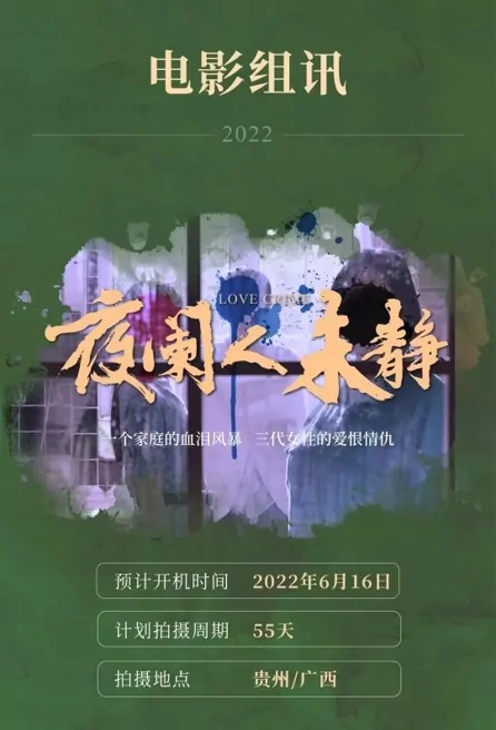 Love Crime Movie Poster, 夜阑人未静 2023 Film, Chinese movie