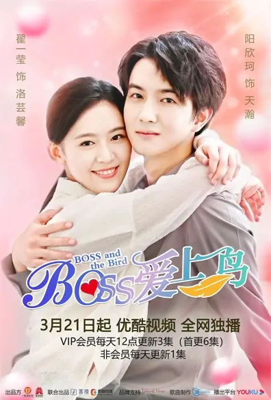 Boss and the Bird Poster, Boss爱上鸟 2022 Chinese TV drama series