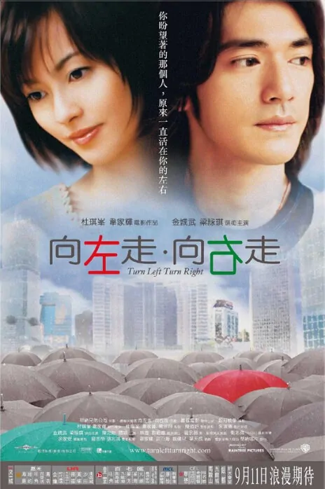 Turn Left, Turn Right Movie Poster, 2003, Actress: Gigi Leung Wing-Kei, Hong Kong Film